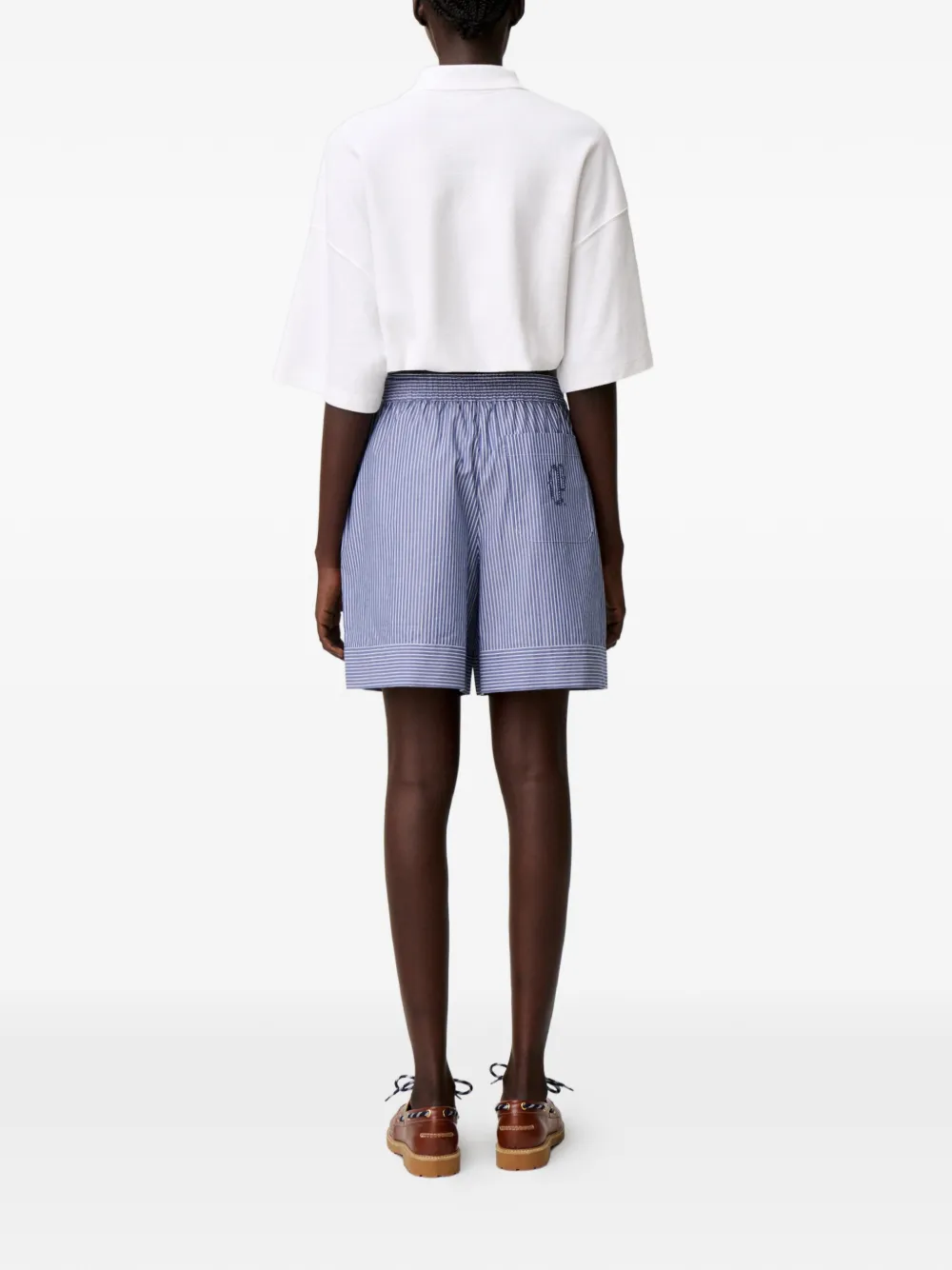 Claudie Pierlot Gestreepte shorts Wit