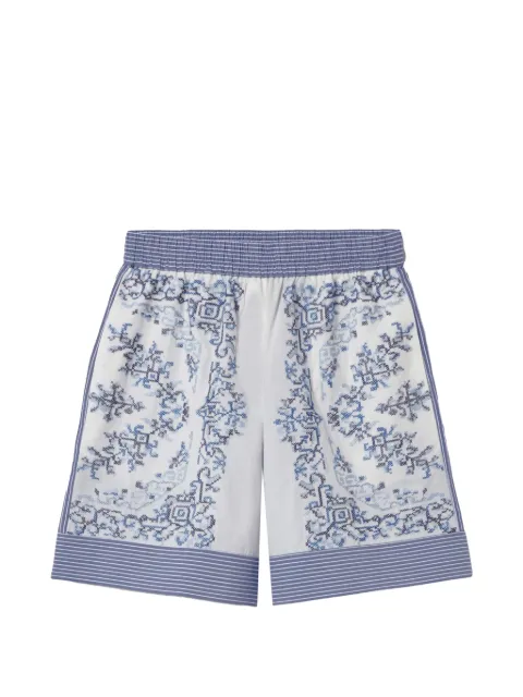 Claudie Pierlot striped-waistband patterned shorts
