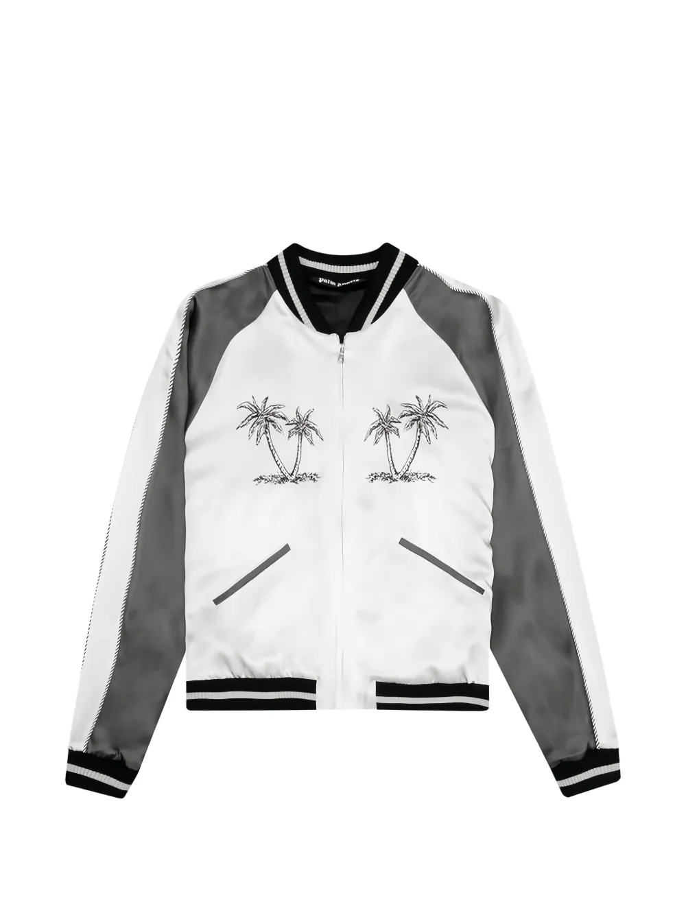 Palm Angels palm tree embroidered jacket - Bianco