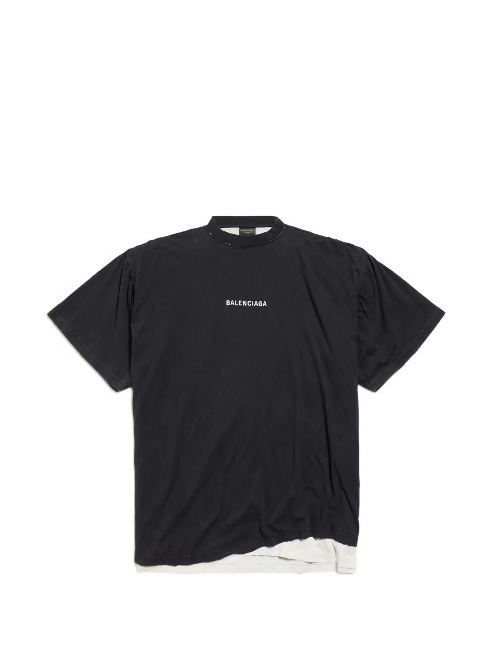 Balenciaga T-Shirt mit Logo-Print - Schwarz