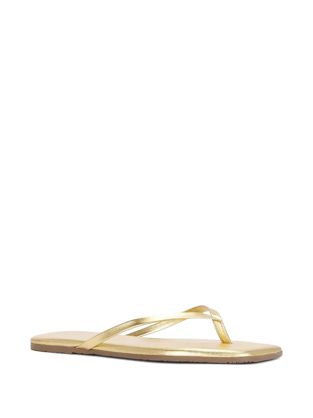 Tkees Sandalen met vierkante neus en teenbandje Goud