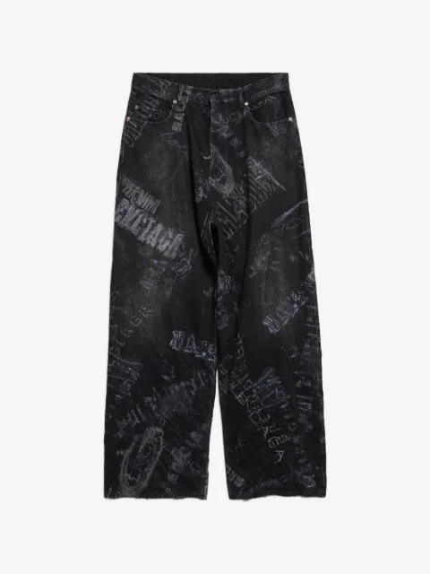 Balenciaga bomuldsbukser med tryk