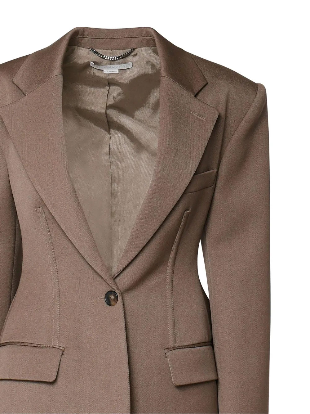 Stella McCartney Blazer met bewerkte revers Bruin