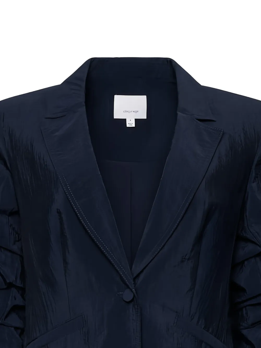 Ruched Woven Blazer