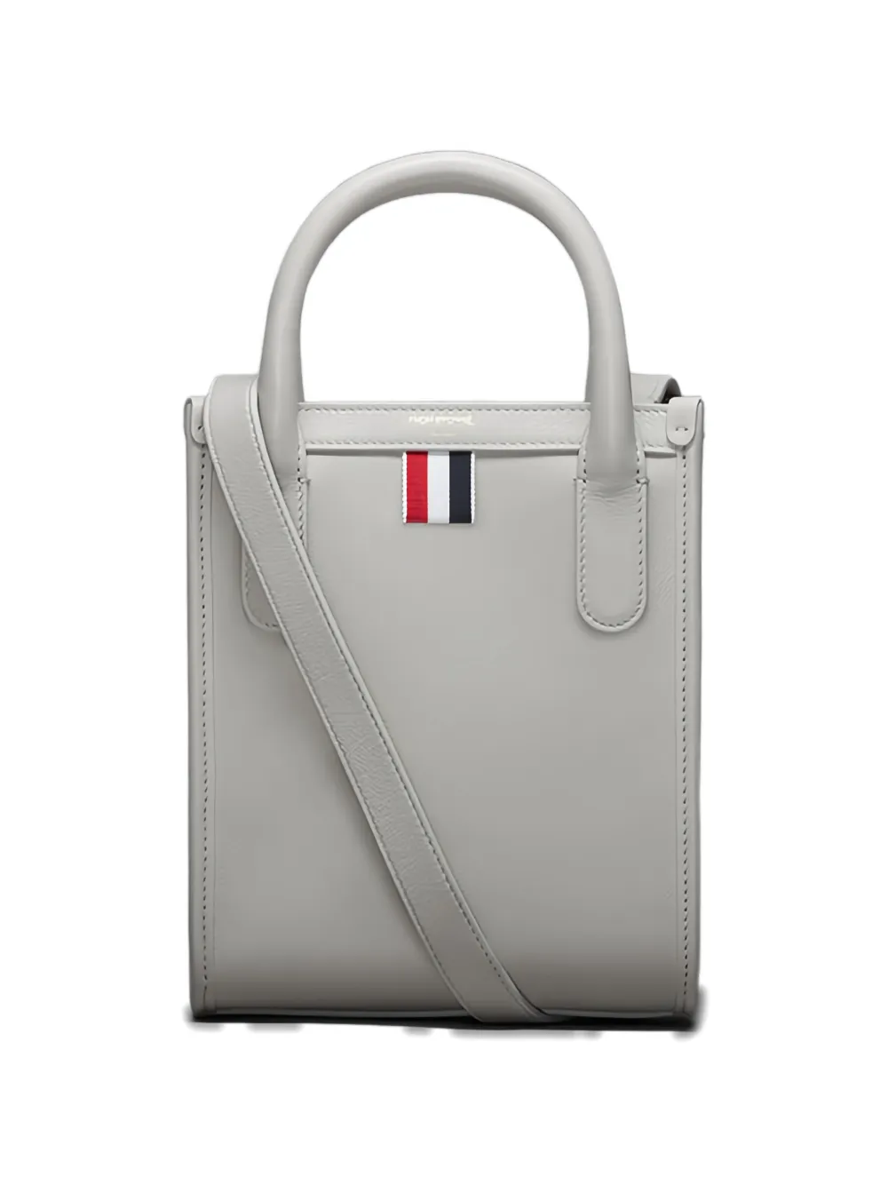 Thom Browne small Vertical logo-detail tote bag - Grau