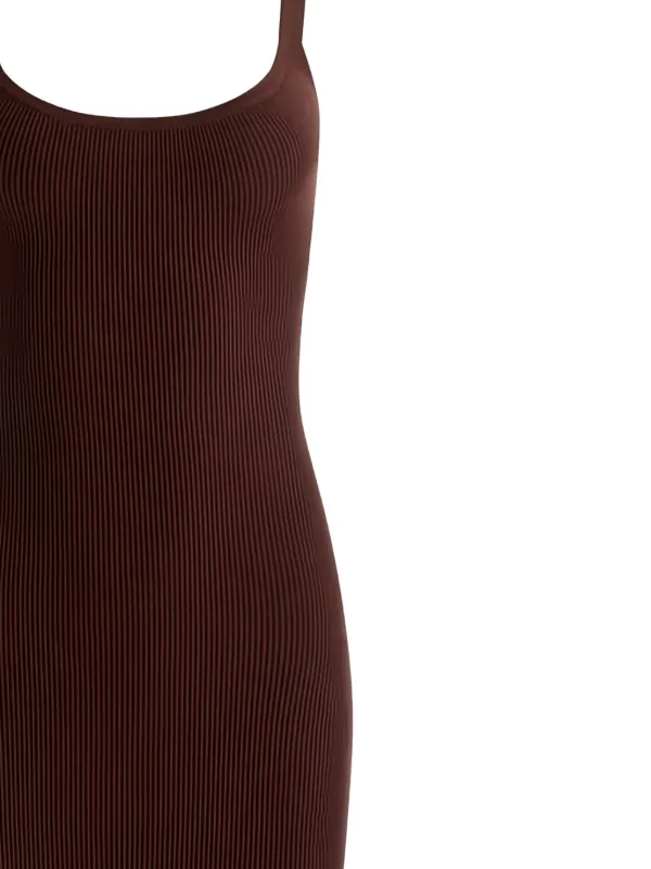 Alice + Olivia Shana Ribbed Tank Dress | Brown | FARFETCH ID