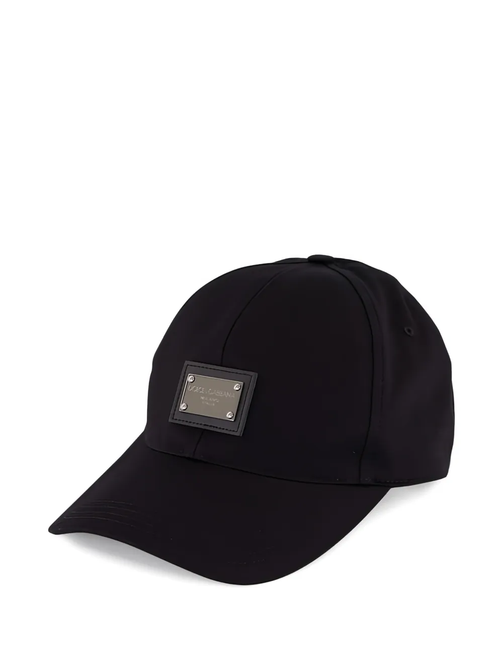 Dolce & Gabbana Rapper Logo-plaque Baseball Cap In Gold