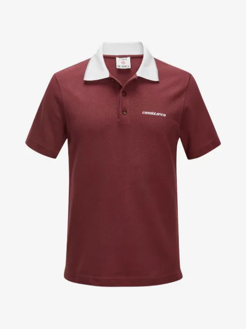 Casablanca textured polo shirt