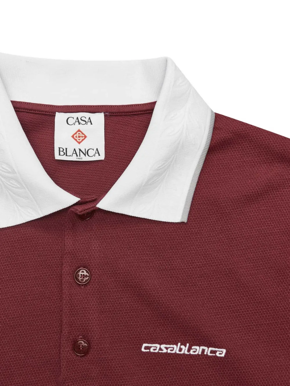 Casablanca Poloshirt met textuur Rood