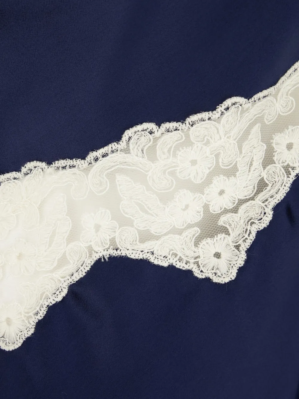  Alberta Ferretti Lace-trim Top - Blue 