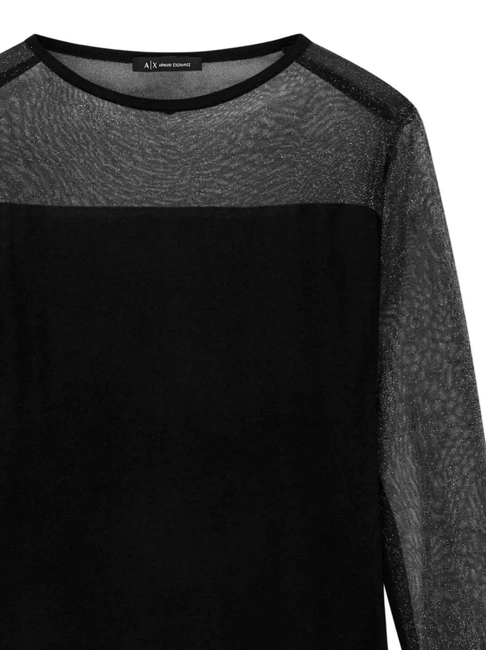  Armani Exchange Long-sleeve Mini Dress - Black 