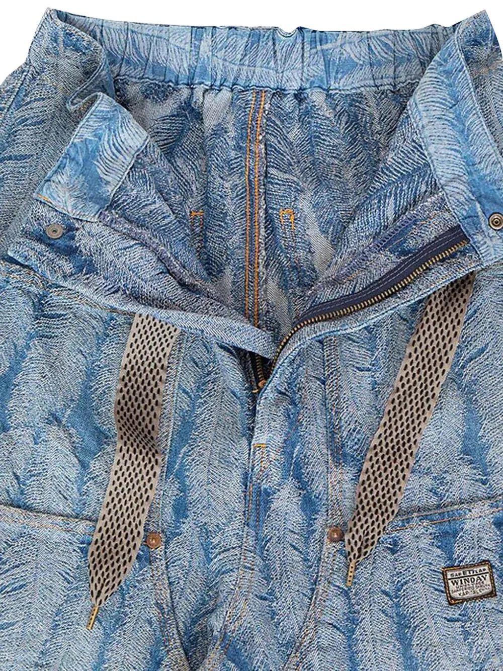  Kapital Magpie Feather-graphic Baggy Jeans - Blue 