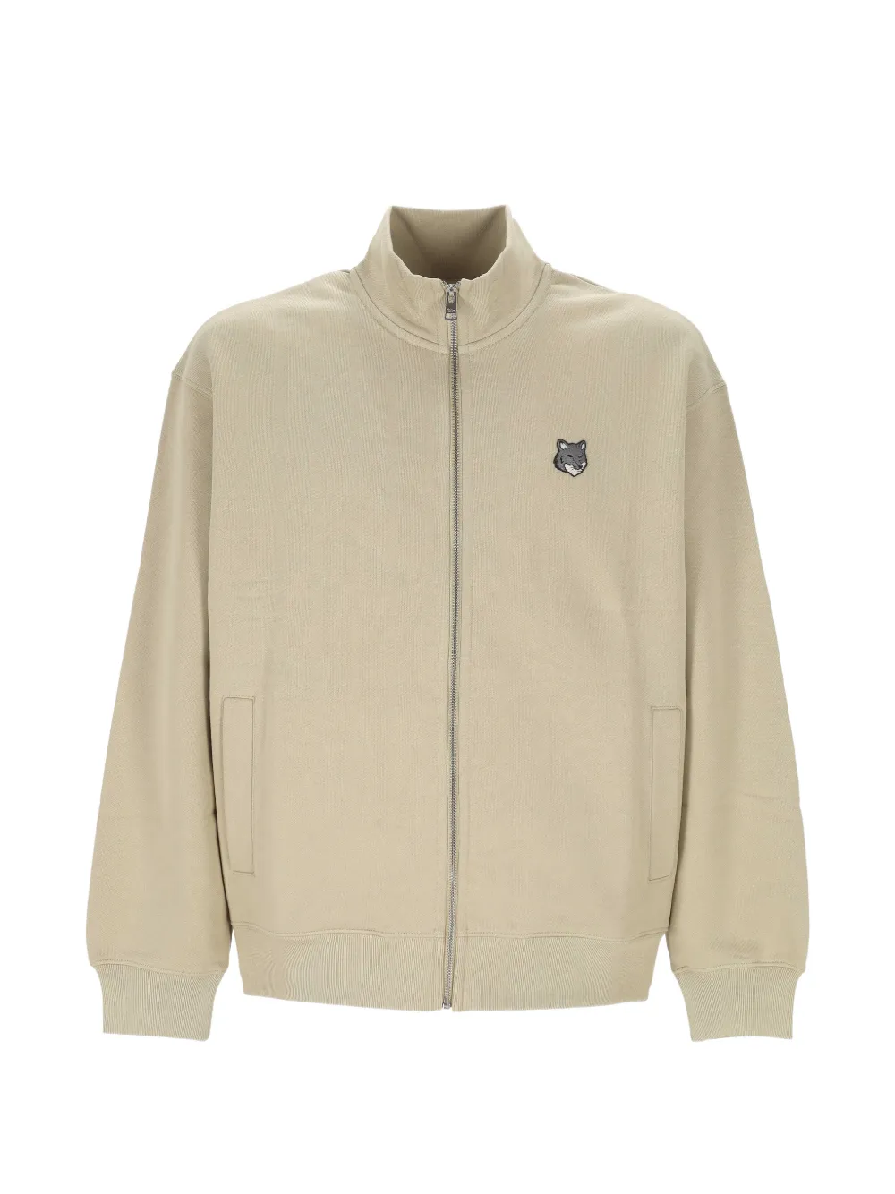Maison Kitsuné zip fox patch sweater - Toni neutri