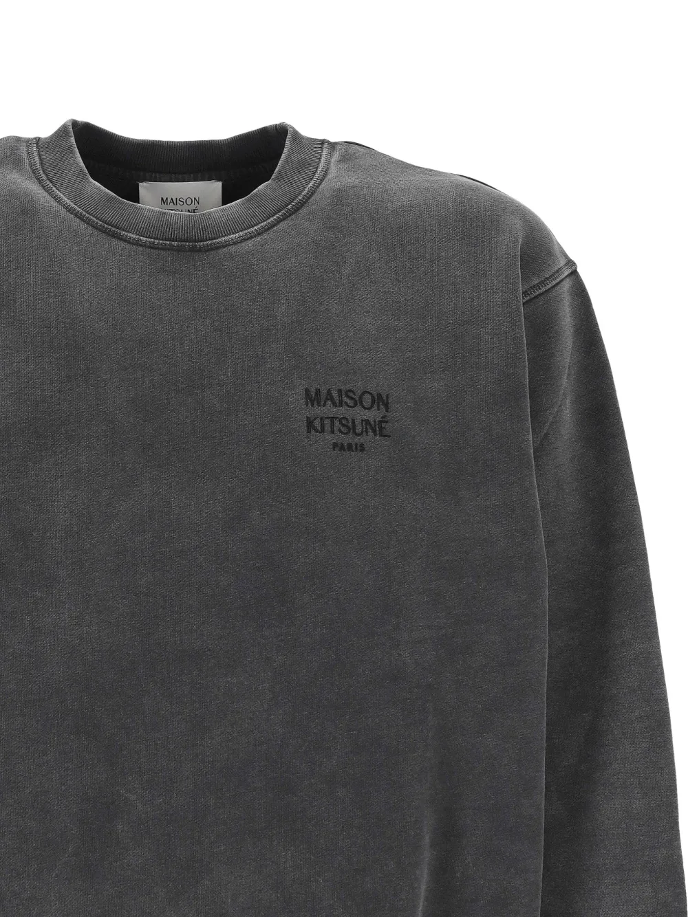 Maison Kitsuné Sweater met logo Grijs