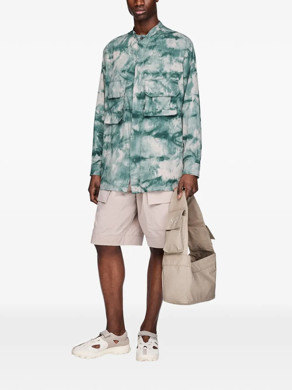  Y-3 Newspaper Shoulder Bag - Neutrals 