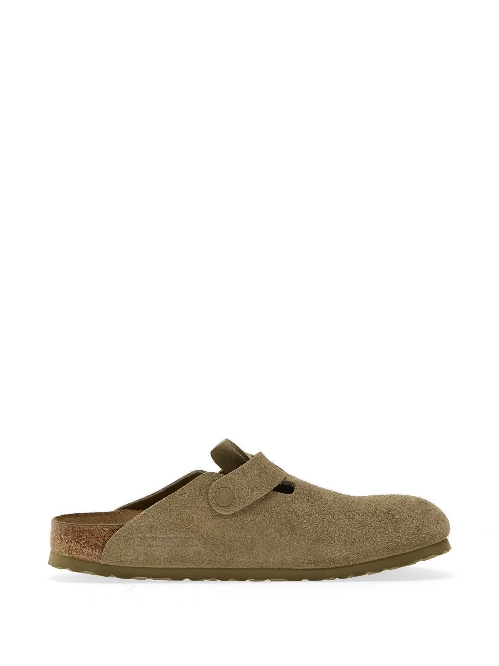 Birkenstock Boston suède muiltjes Beige