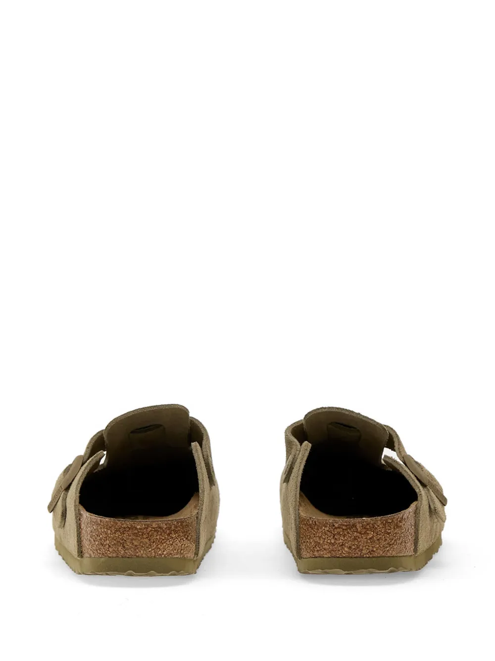 Birkenstock Boston suède muiltjes Beige