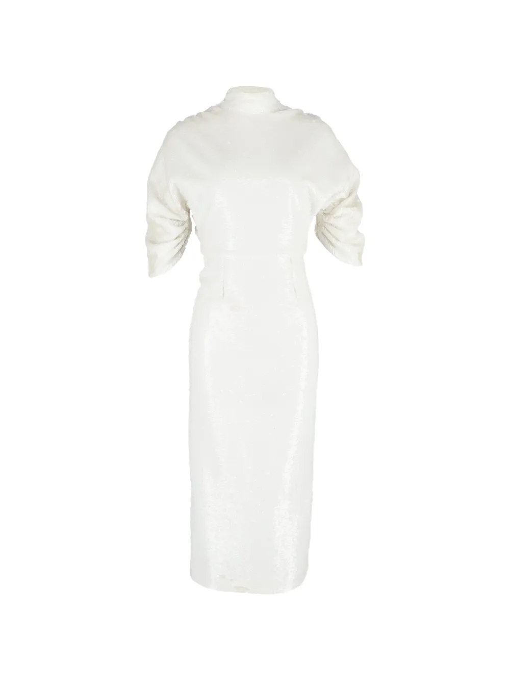 Emilia Wickstead sequined open-back midi dress - Bianco