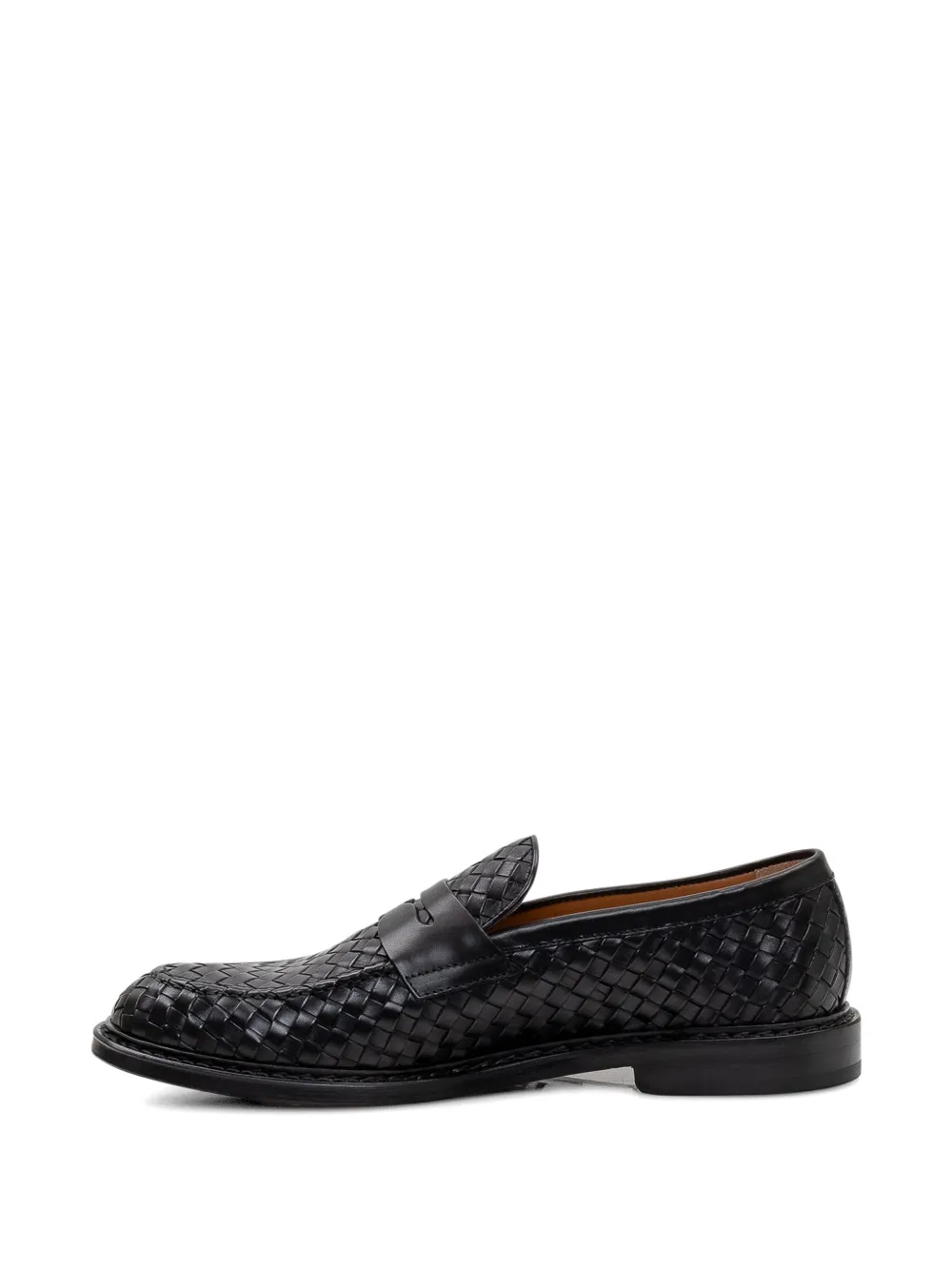Doucal's woven penny loafers Zwart