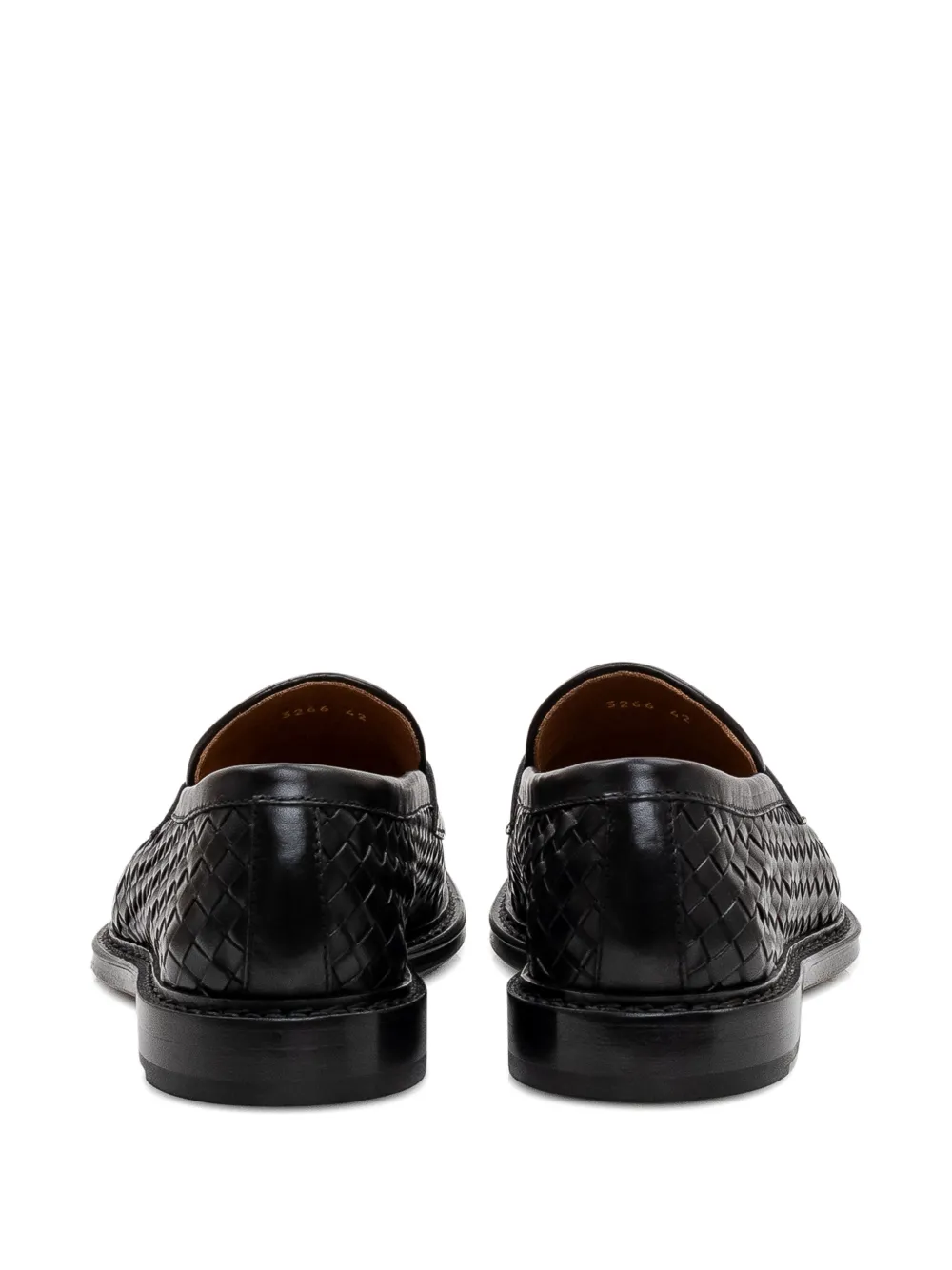 Doucal's woven penny loafers Zwart