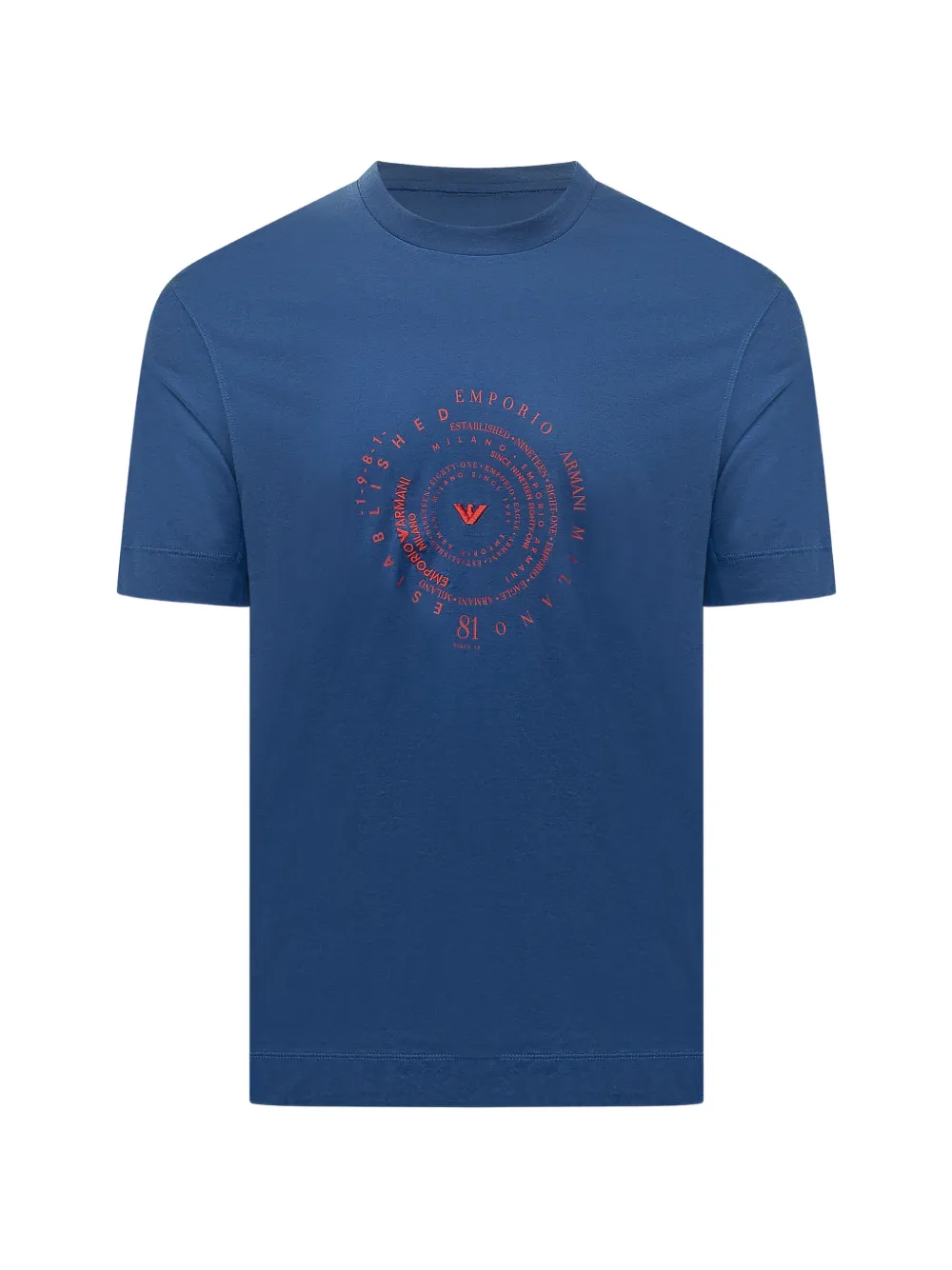 Emporio Armani print T-shirt - Blu