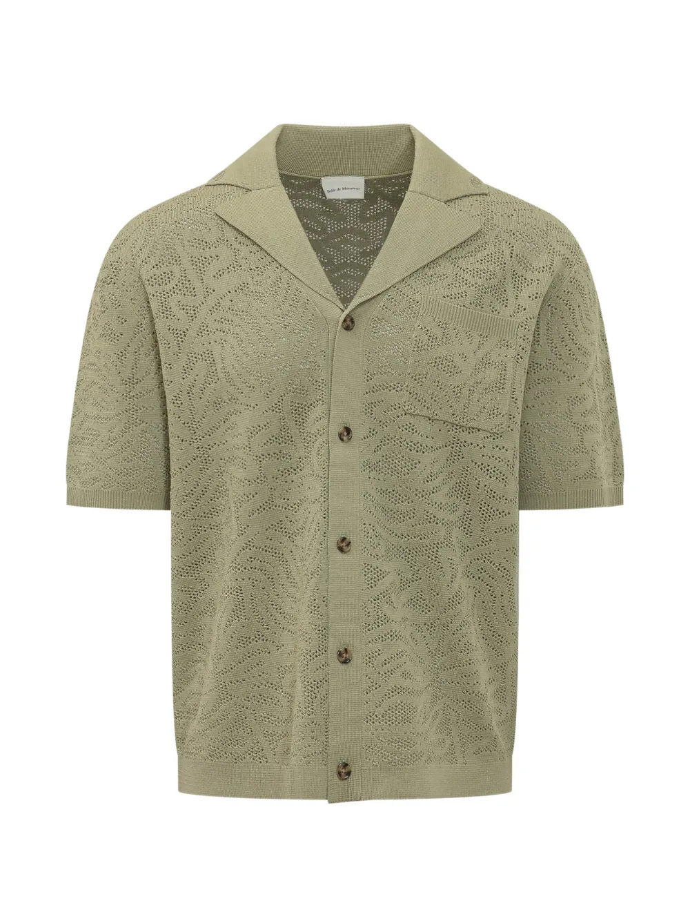 Drôle De Monsieur knitted short-sleeve shirt - Verde