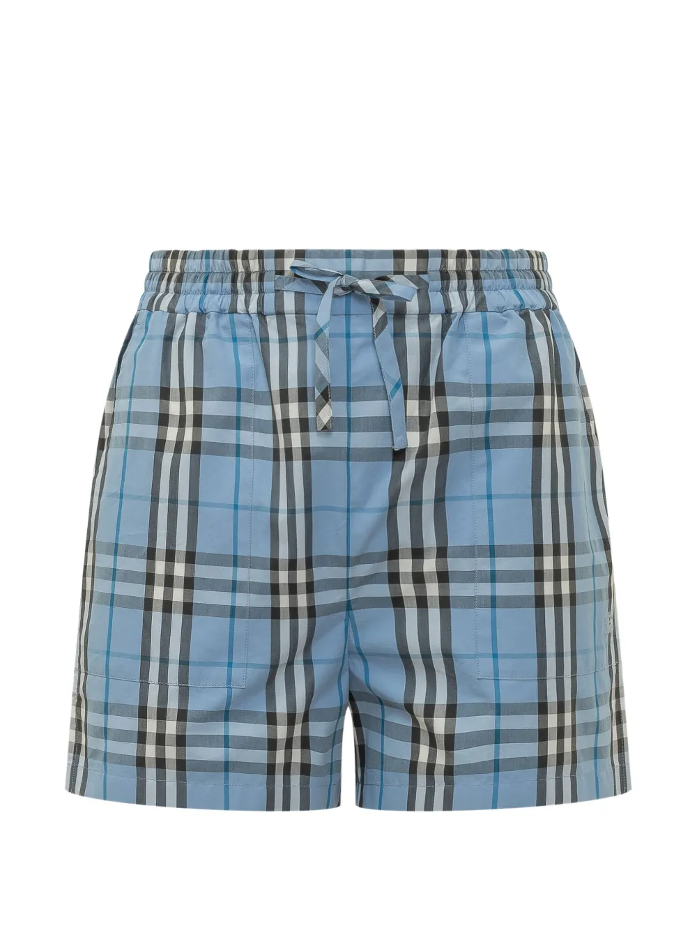 Burberry check drawstring shorts - Blu