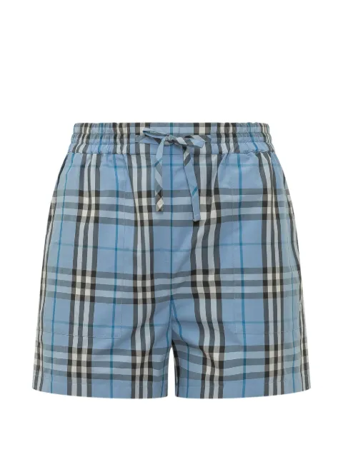 Burberry check-pattern drawstring shorts