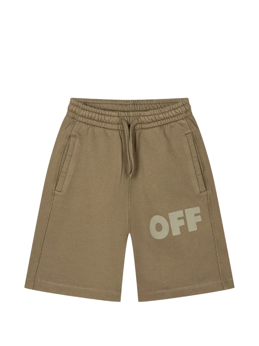 Off-White Kids logo-print casual shorts - Verde