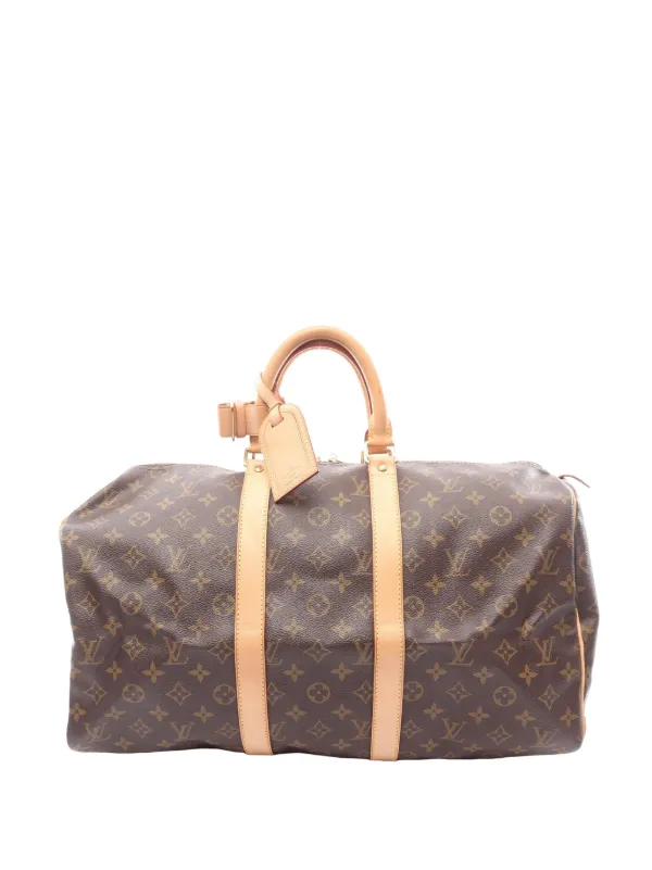Louis Vuitton Pre-owned 2003 Monogram Keepall 45 Travel Bag in Brown