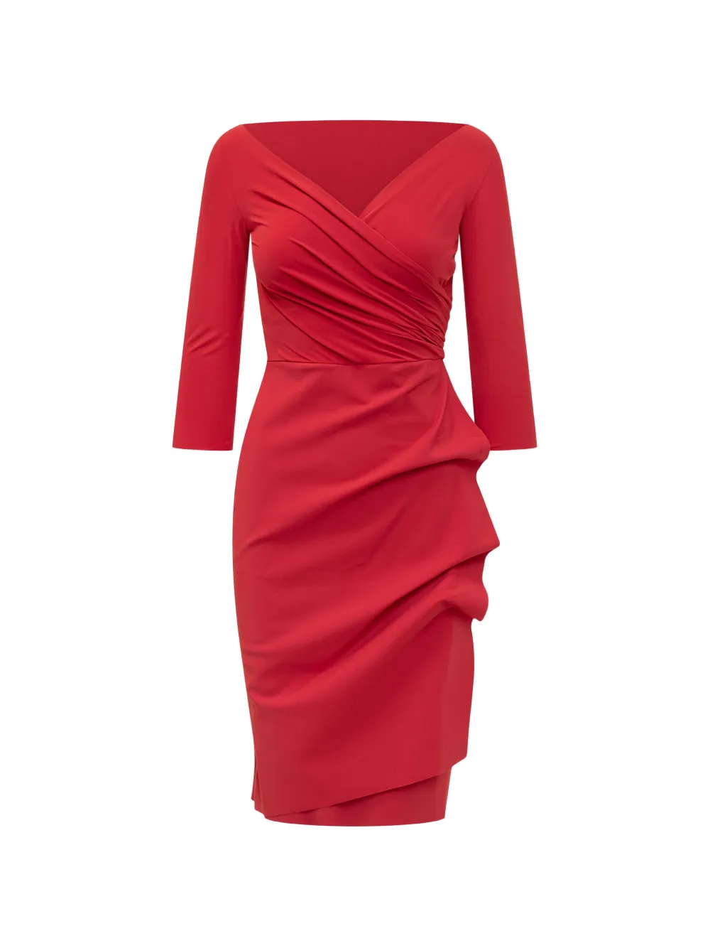 CHIARA BONI La Petite Robe ruffled v-neck dress - Rosso