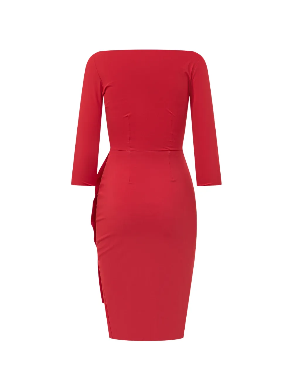 CHIARA BONI La Petite Robe Jurk met ruches en V-hals Rood