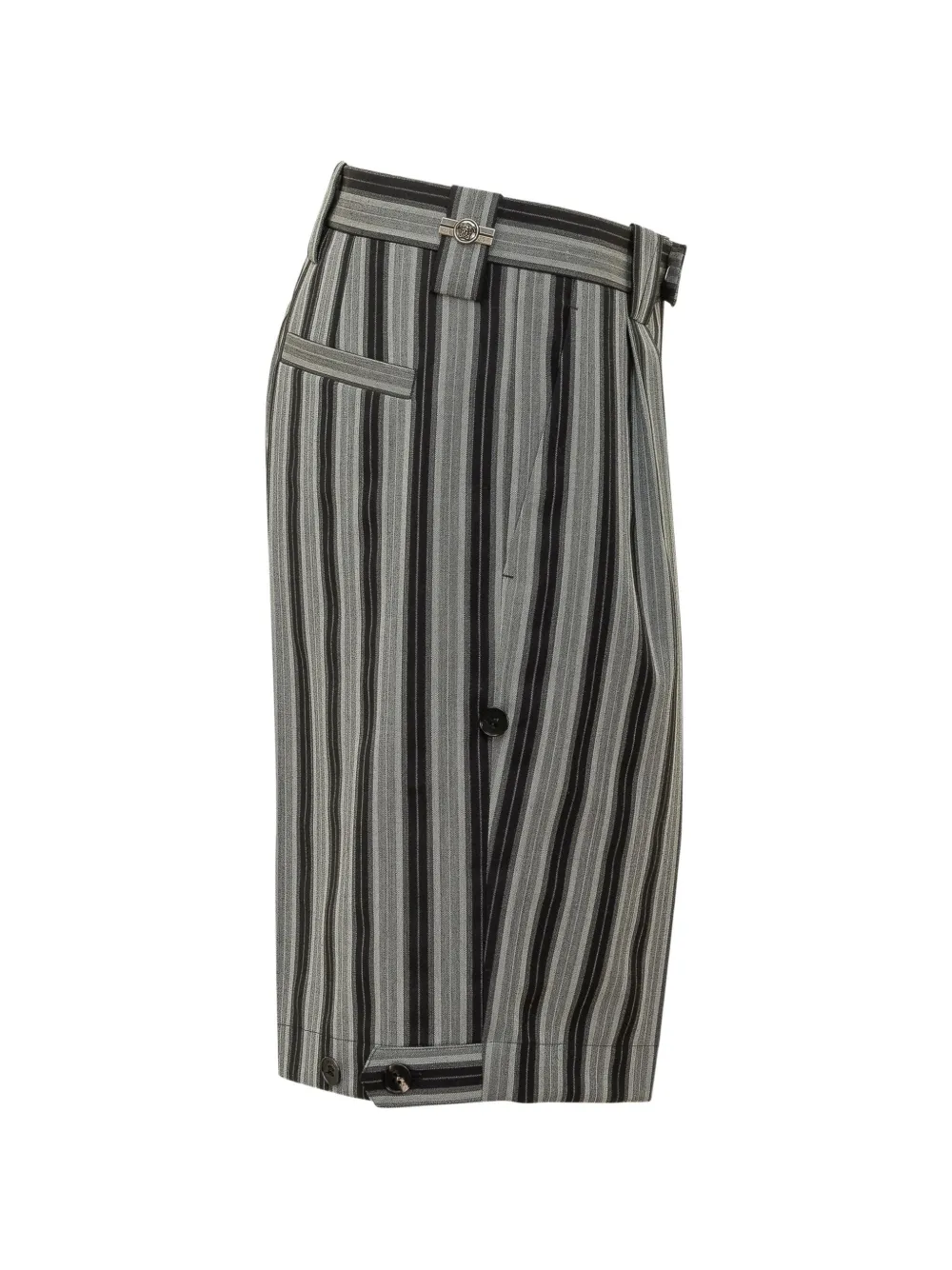  Versace Striped Formal Shorts - Black 