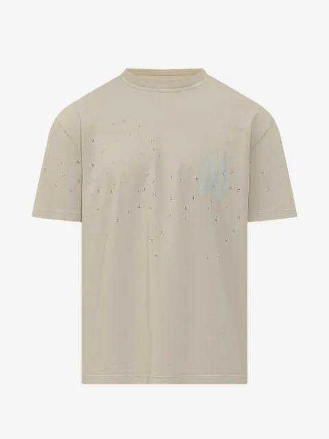 AMISH distressed logo-print T-shirt