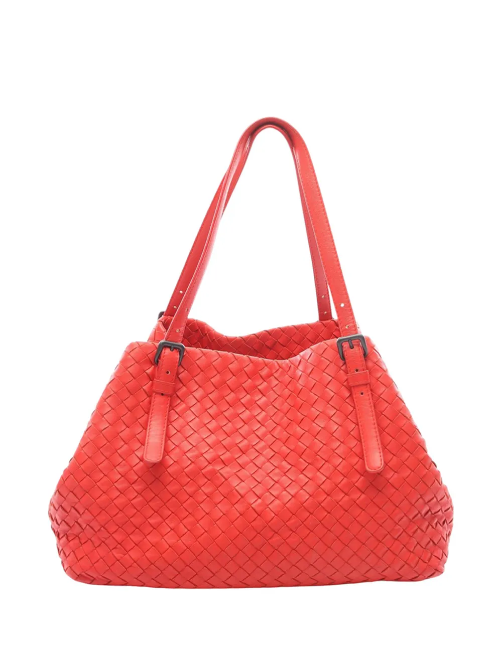 Bottega Veneta Pre-Owned 2012-2026 Leather Intrecciato tote bag - Rosso