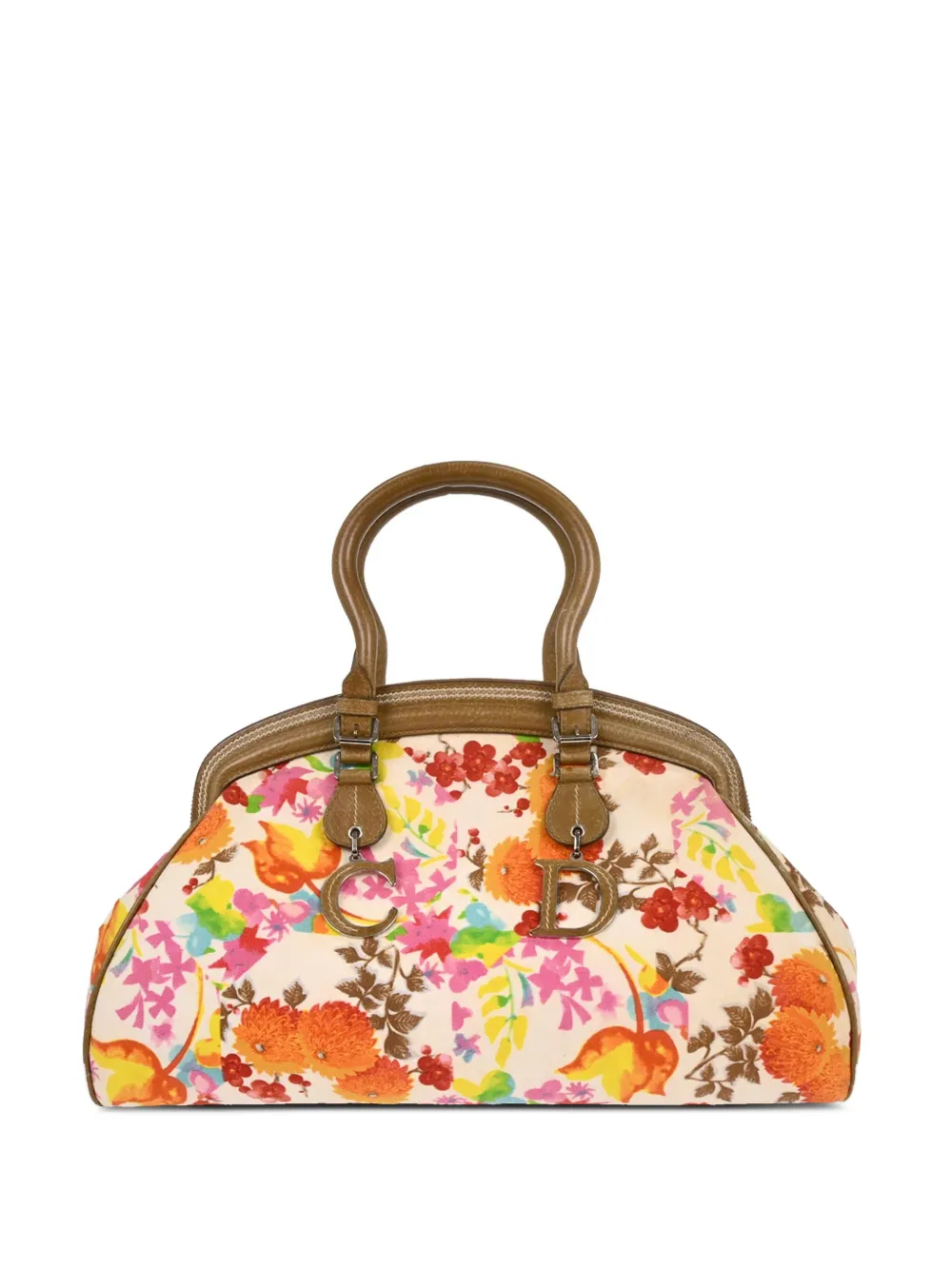 Christian Dior Pre-Owned 2005 floral-print handbag - Bianco