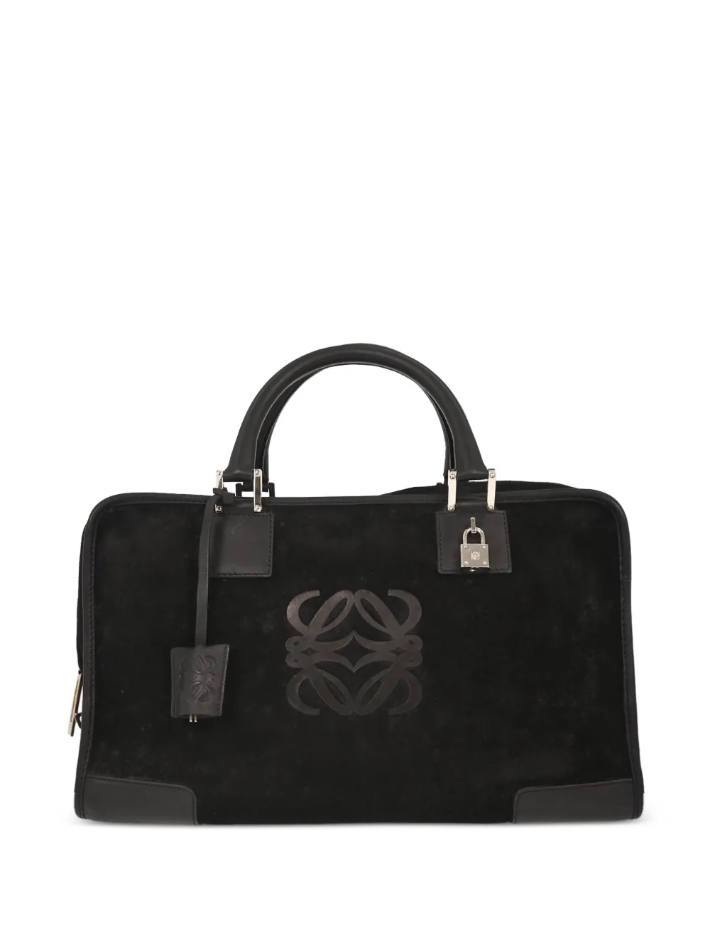 Loewe Pre-Owned 2007 36 Amazona suede tote bag - Nero