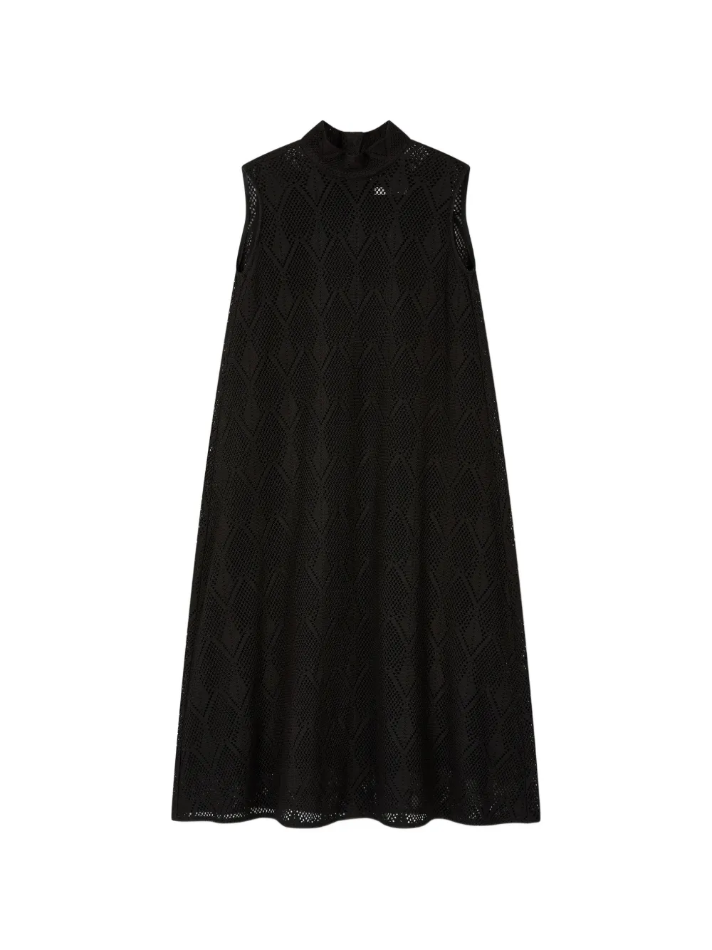 TOMBOY crochet high-neck dress - Nero
