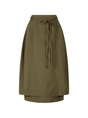 K-Way Mosella Drawstring Midi Skirt | Green | FARFETCH