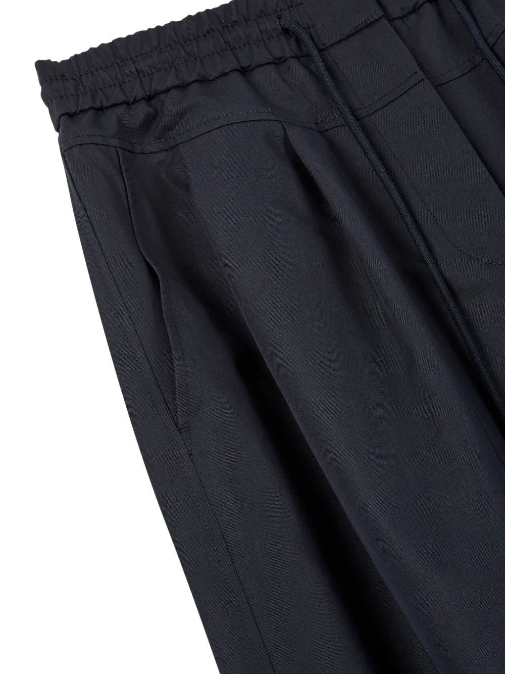 TOMBOY Plooibroek met wijde pijpen Blauw