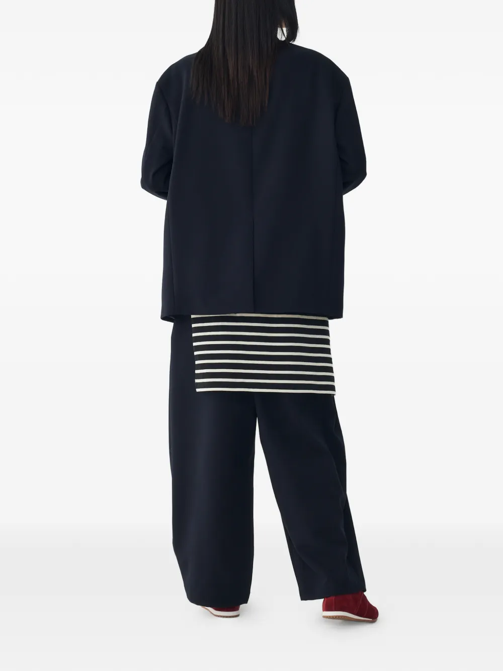  Tomboy Buttoned Maxi Blazer - Blue 