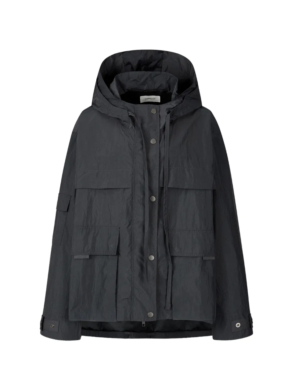 TOMBOY utility-design hooded jacket - Grigio