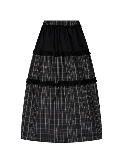 TOMBOY — checked-pattern ruffled skirt