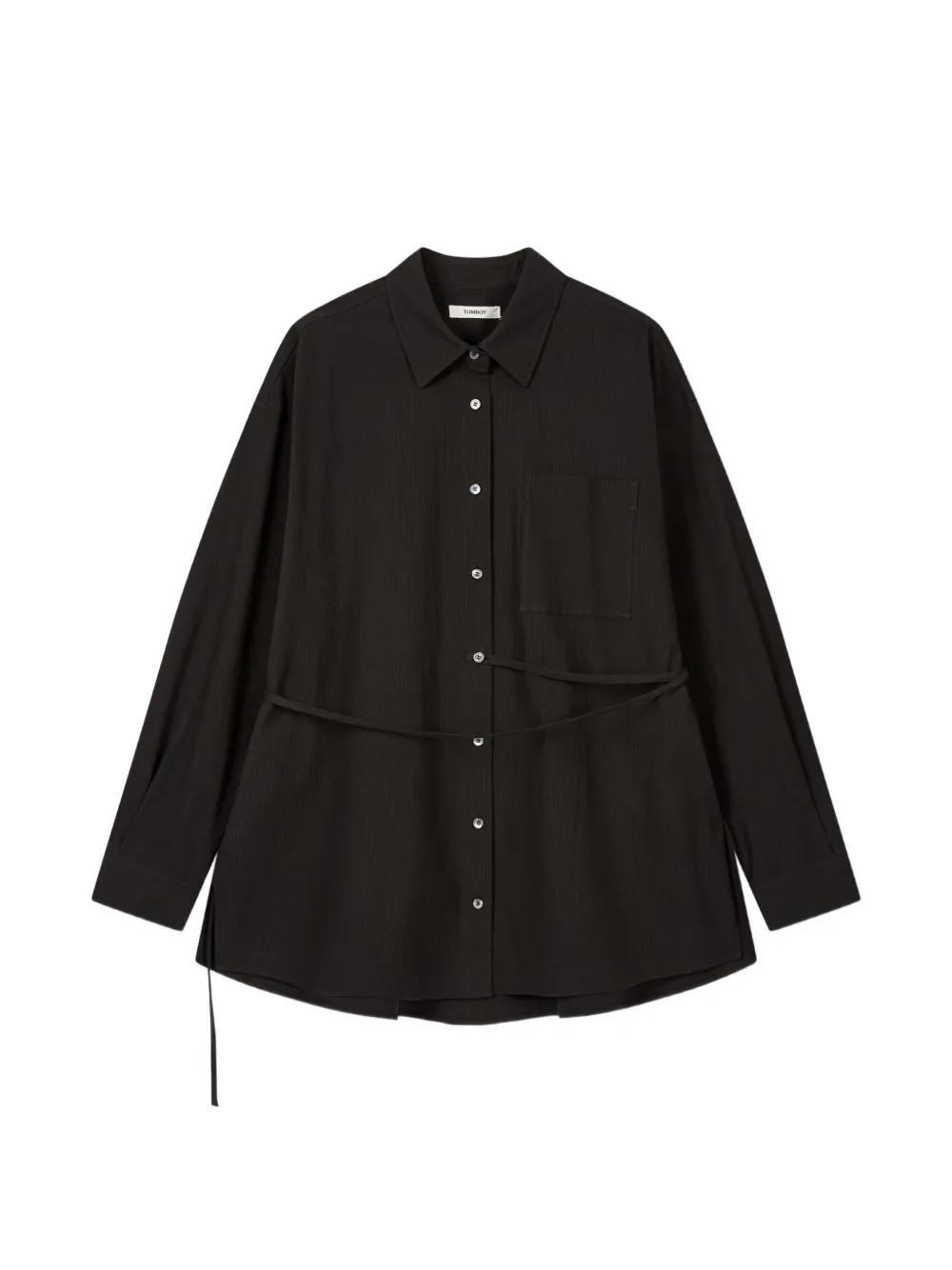 TOMBOY waist-tie shirt - Nero