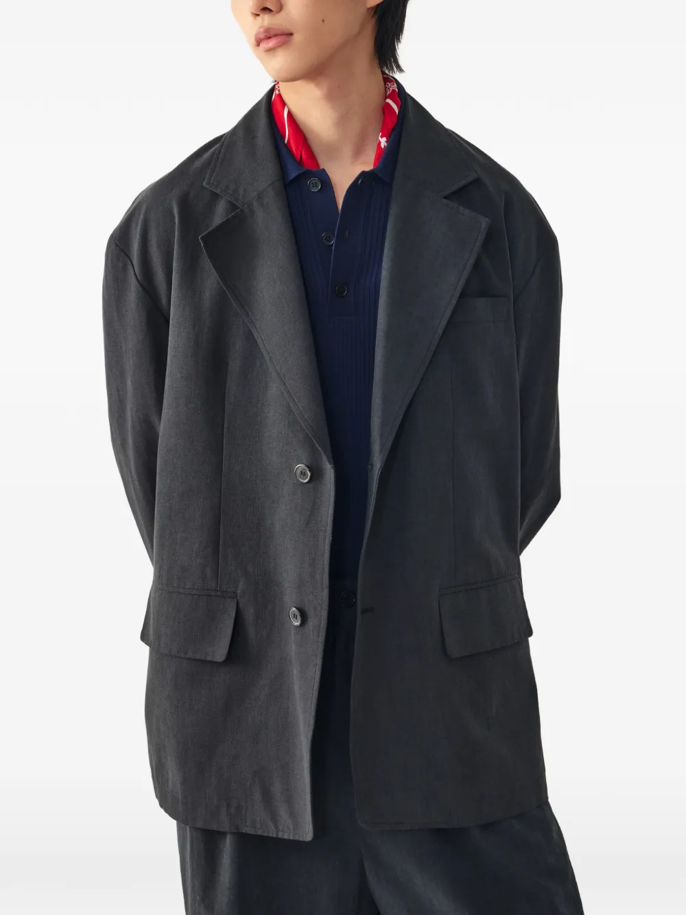 TOMBOY Maxi blazer Zwart