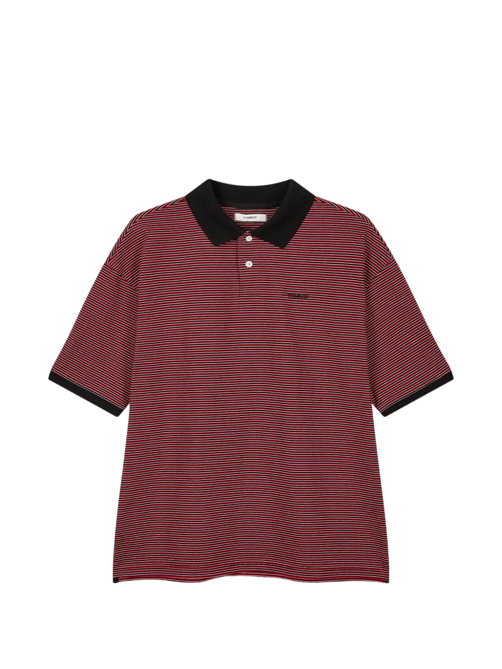 TOMBOY striped polo shirt - Rosso