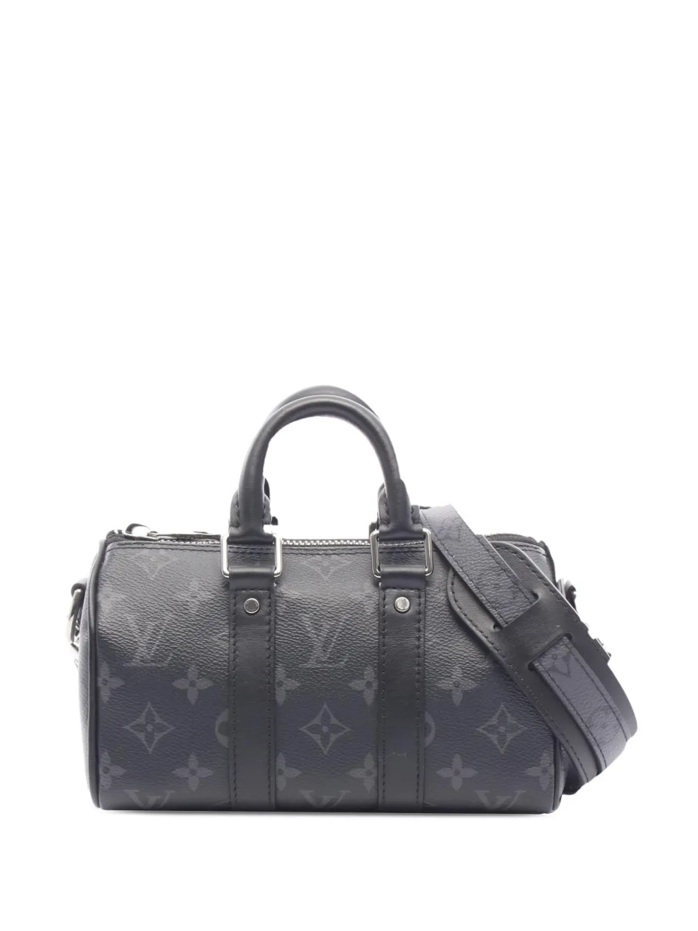 Louis Vuitton Pre-Owned 2021-2026 Monogram Eclipse Keepall Bandouliere XS satchel - Schwarz