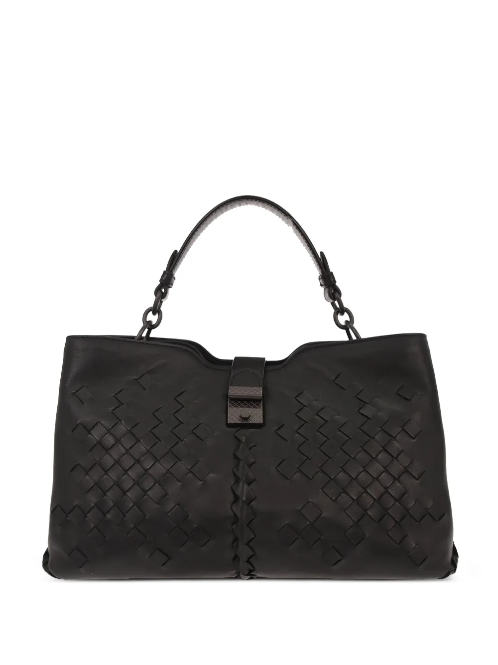 Bottega Veneta Pre-Owned 2010s Napoli signature Intrecciato design leather tote bag - Nero