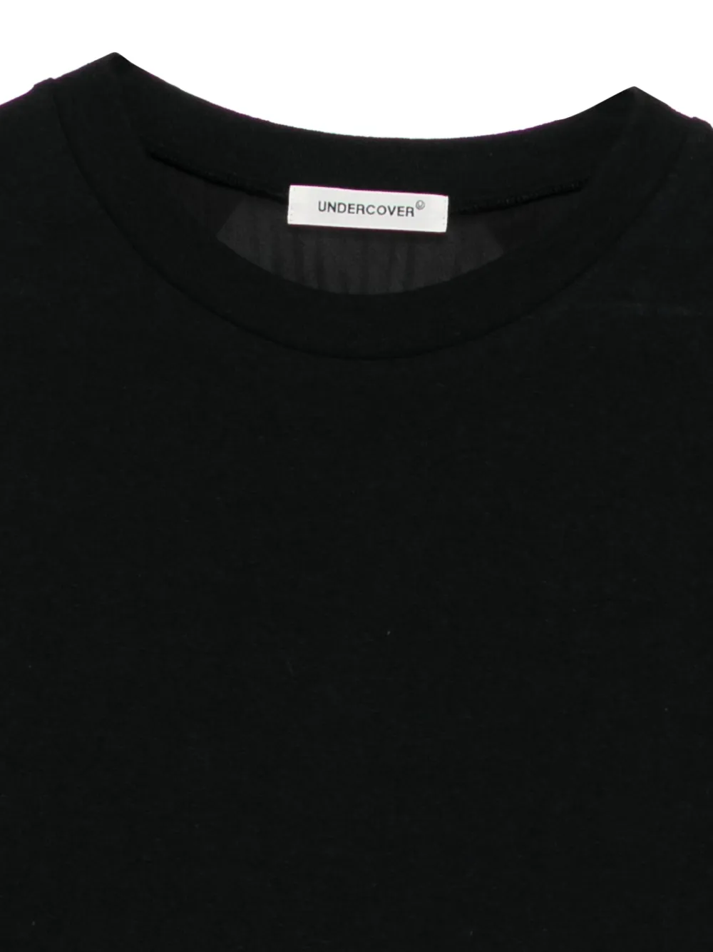 Undercover T-shirt met vlakken en plooien Zwart