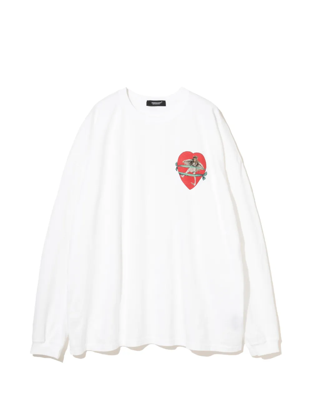 Undercover heart-print sweater - Bianco